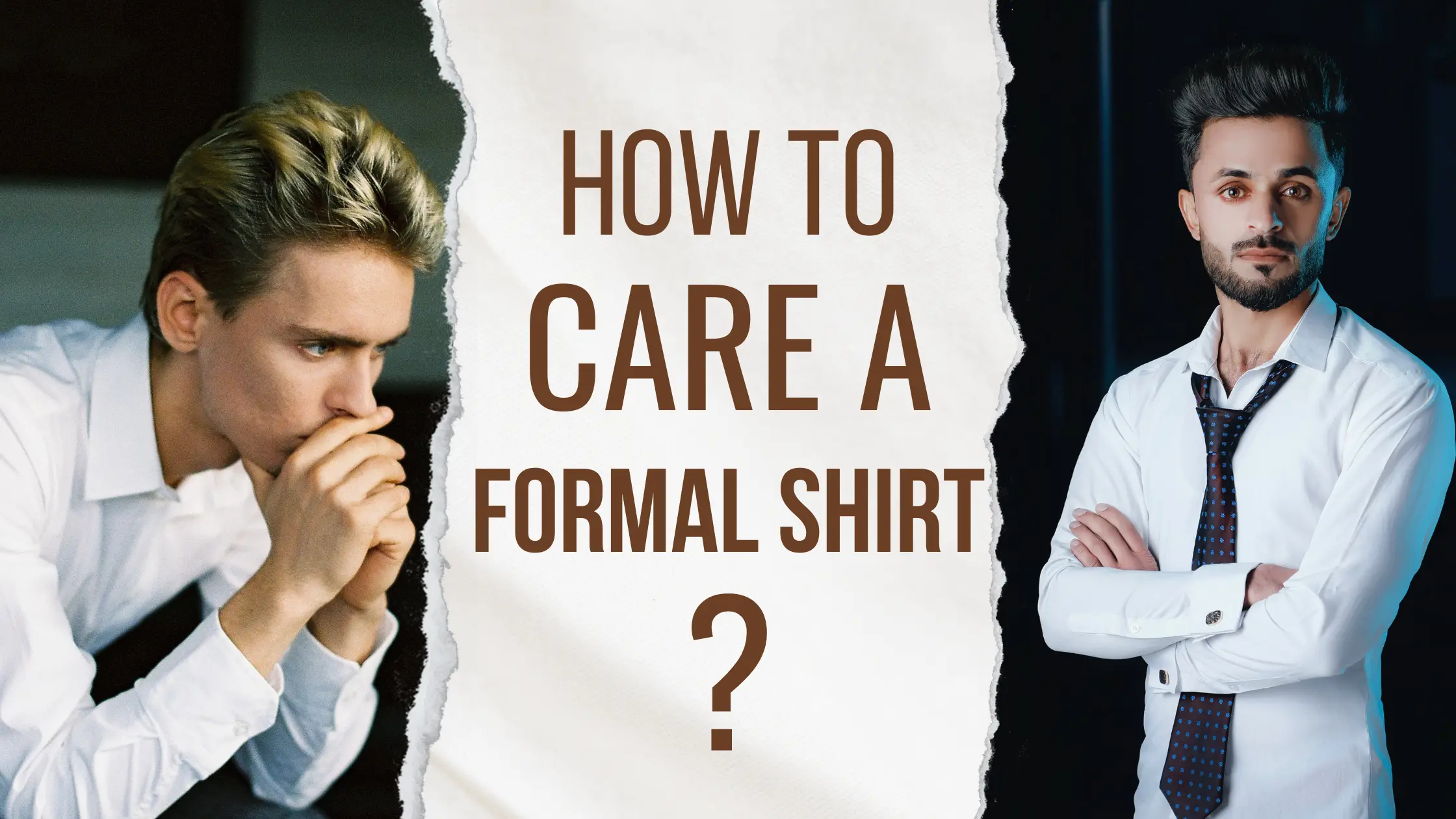 Taking care of formal shirts.